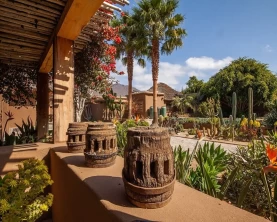 Walk through beautifully-landscaped public areas of CasaMolle in Chile