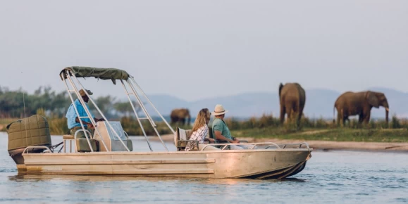 Boat safari in Kutali Camp