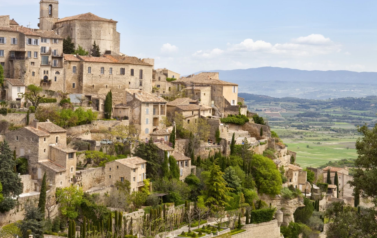 Gordes, Provence, France, Spring, Valley of Luberon. One of the most beautiful villages in France