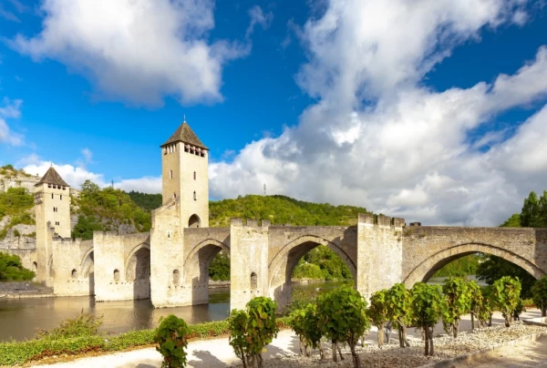 Pont Valentre across the Lot River in Cahors south west France