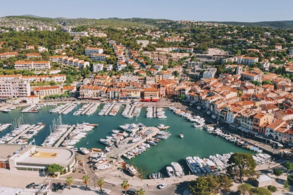 Aerial view of Cassis France