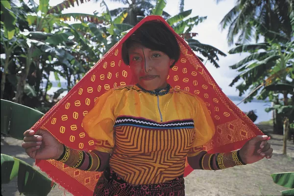 A young and colorful woman