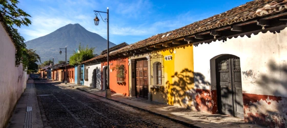 Street of the beautiful city of Antigua, Guatemala