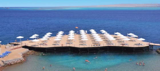 Pool and Cabanas of Sunrise Holidays Resort in Hurghada