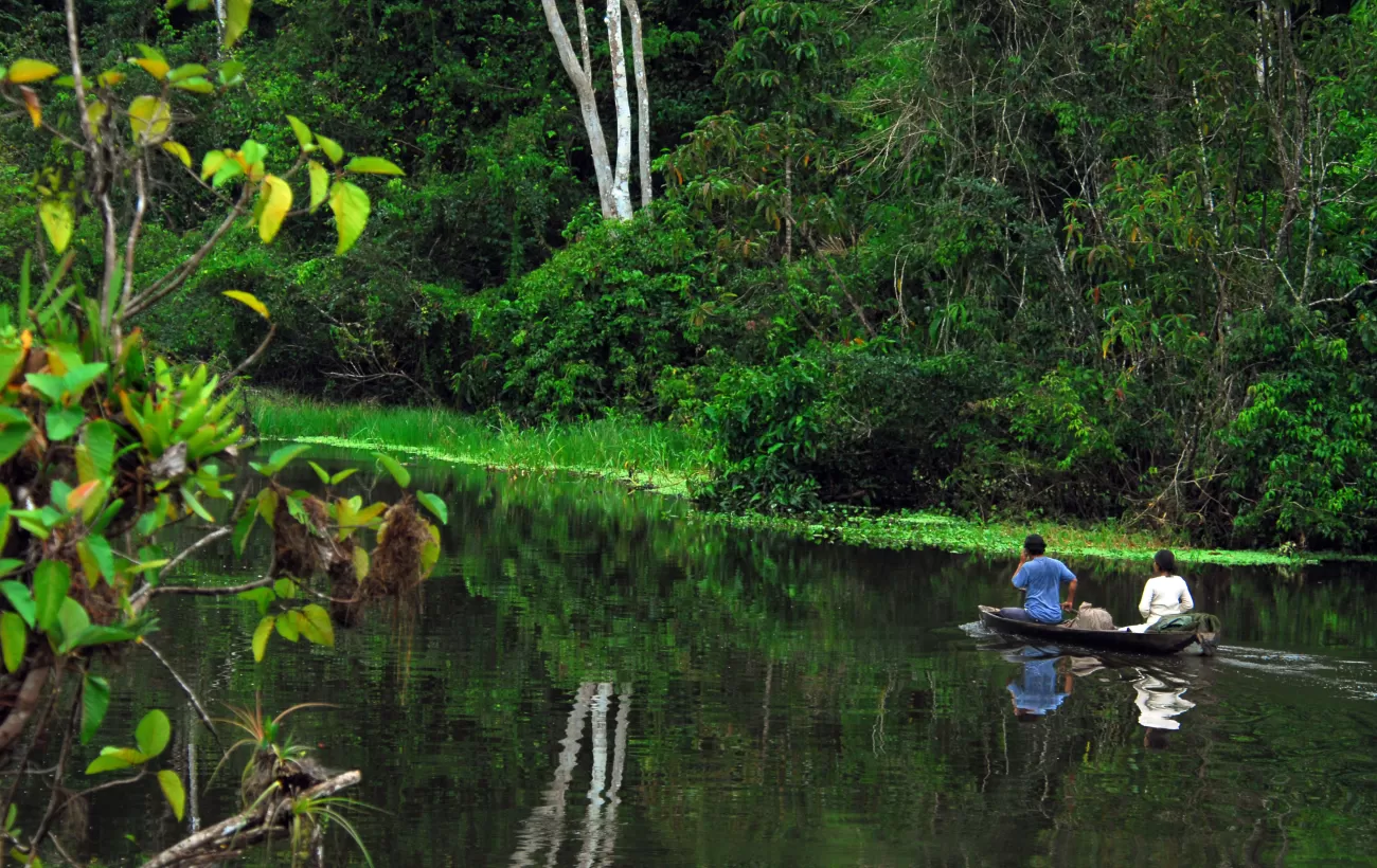 Canoeing on the Amazon