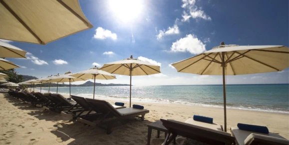 Relaxing on the beach of Ko Samui