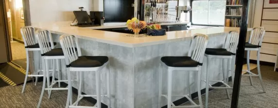 Enjoy a drink at the bar.
