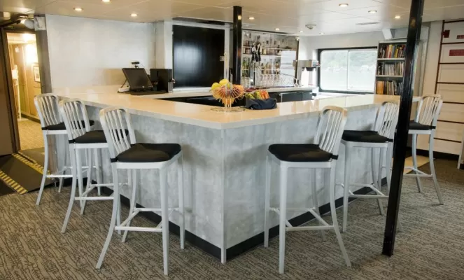 Enjoy a drink at the bar.