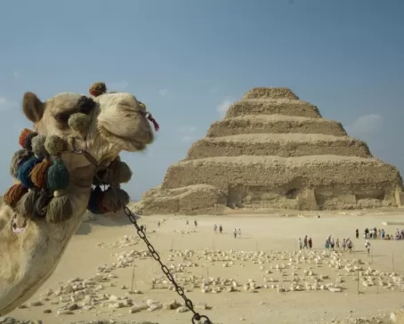A camel ride through the pyramids makes it a truly unique experience.