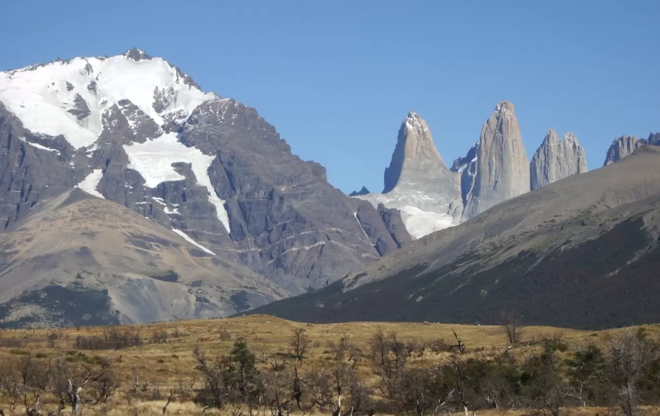 Distant view of the towers