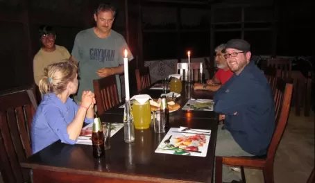 Dinner at the second jungle lodge