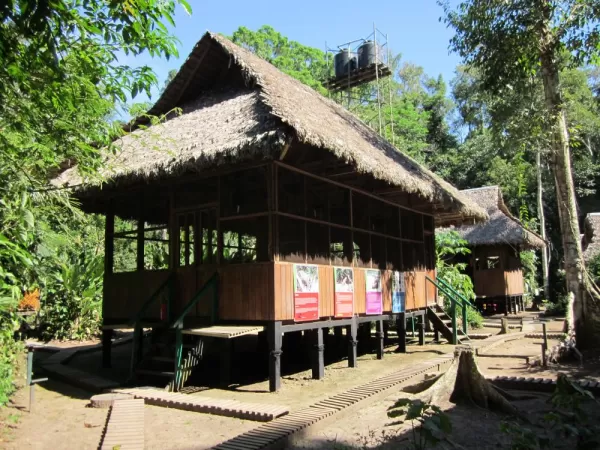 The dining hall at Manu Tent Camp