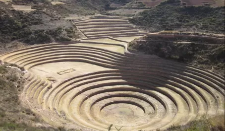 Moray aggricultural terraces in Sacred Valley