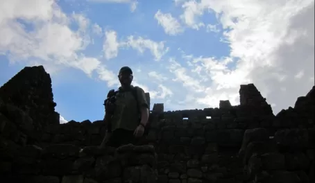Exploring the Machu Picchu ruins