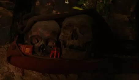 They keep skulls of old relatives in the house