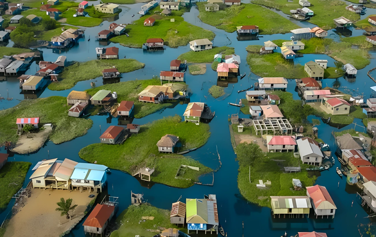 The floating village of Ganvie