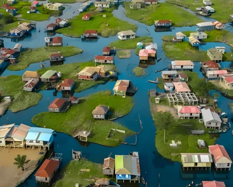 The floating village of Ganvie