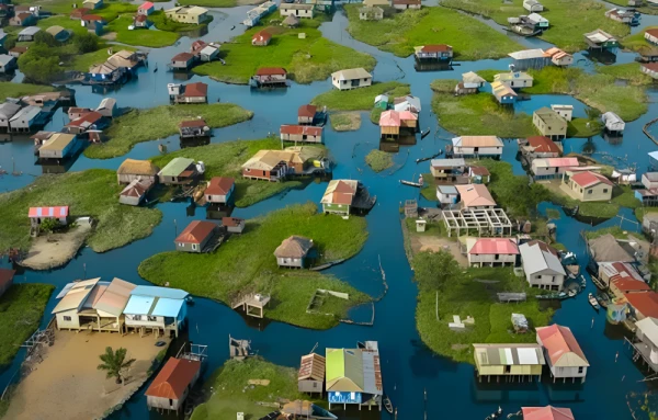 The floating village of Ganvie