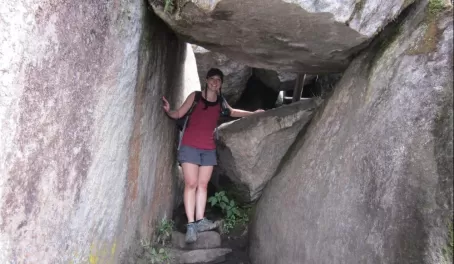 Huayna Picchu Hike- Going through some tight spaces