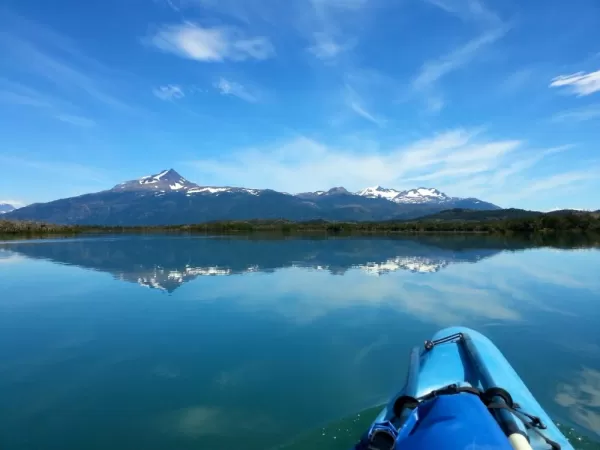 Such calm water while kayaking Patagonia