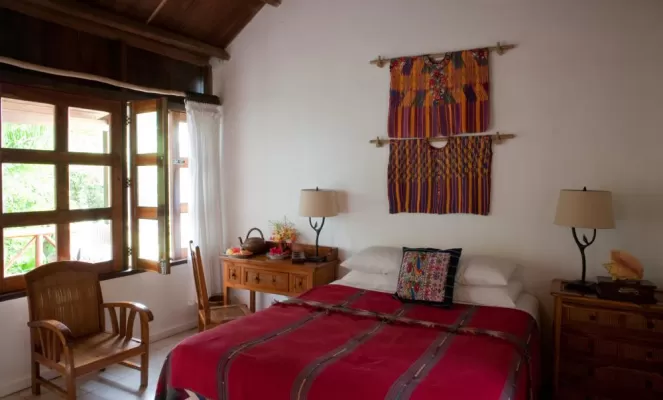 Brightly decorated casitas are inspired by native art