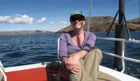 On the boat to Taquile Island, Lake Titicaca