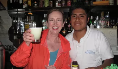 Learning to make pisco sours in Lima