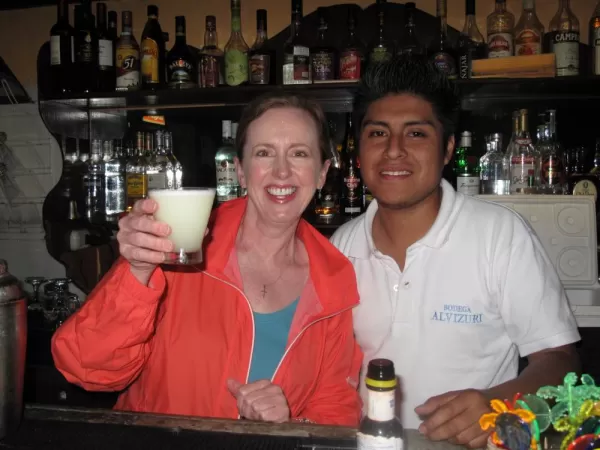 Learning to make pisco sours in Lima