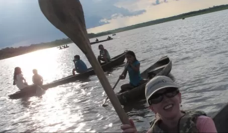 Canoeing on Lake Clivaro