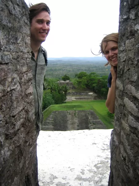 On top of the Xunantunich ruins