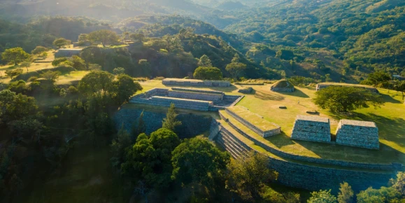 Architectural remains of a Mayan city in Chimaltenango, Guatemala