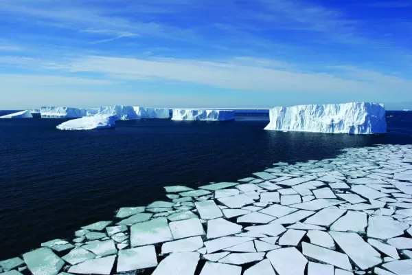 An ocean of icebergs.