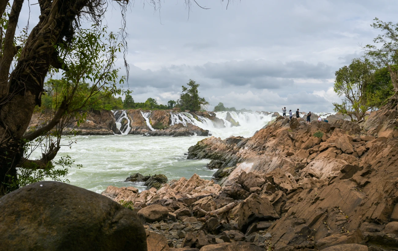 Khone Pha Pheng waterfall, a famous waterfall in Southern of Laos