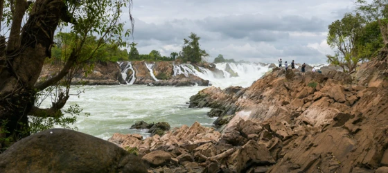 Khone Pha Pheng waterfall, a famous waterfall in Southern of Laos