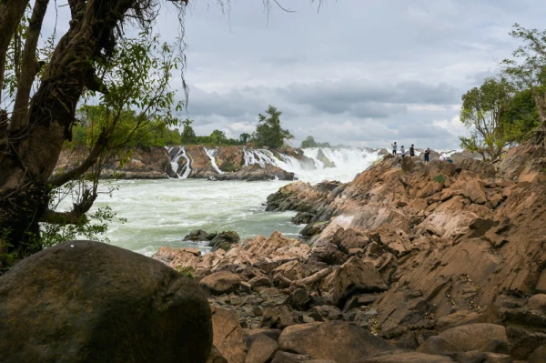 Khone Pha Pheng waterfall, a famous waterfall in Southern of Laos