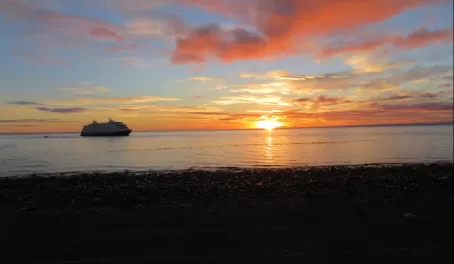Morning sunrise on Magdalena Island