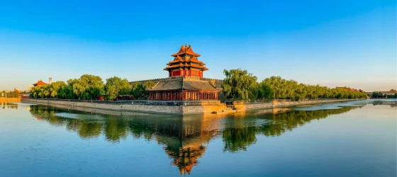North-Western Corner Tower of the Forbidden City at Sunset