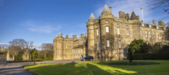 The Palace of Holyroodhouse stands at the end of Edinburgh's Royal Mile