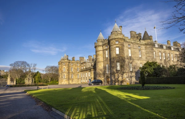 The Palace of Holyroodhouse stands at the end of Edinburgh's Royal Mile