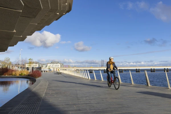 Cycling at Dundee Waterfront