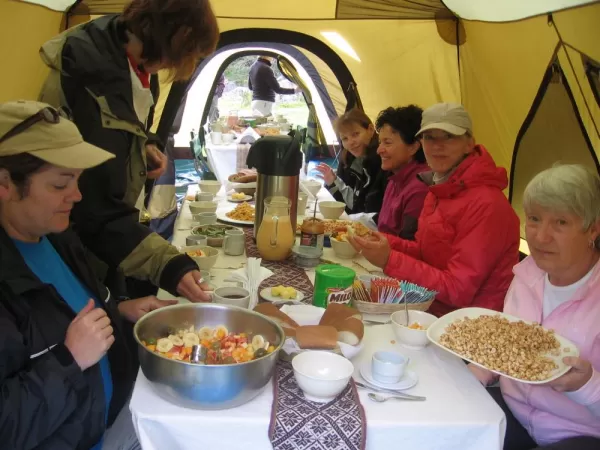 Time to eat on the Inca Trail