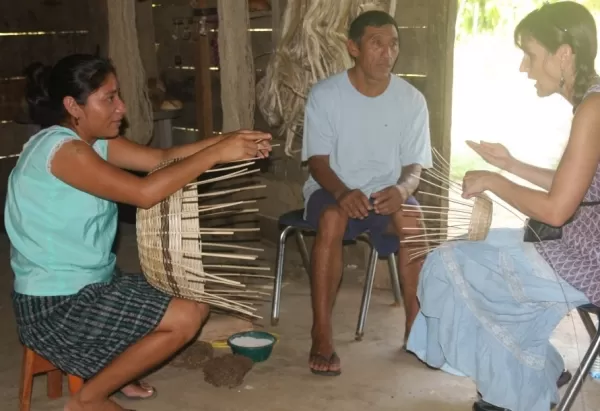 Basket weaving with local artisans