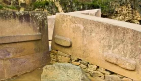Ramp used to move stone