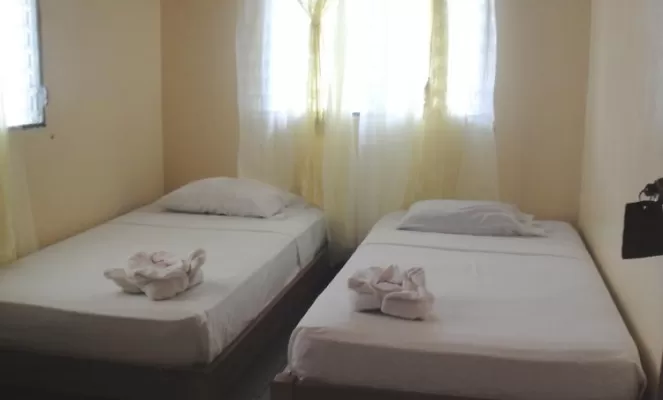 A double room at Hotel Victoria
