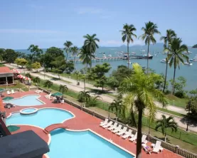 View the Panama Canal from your balcony at Panama City's Country Inn and Suites