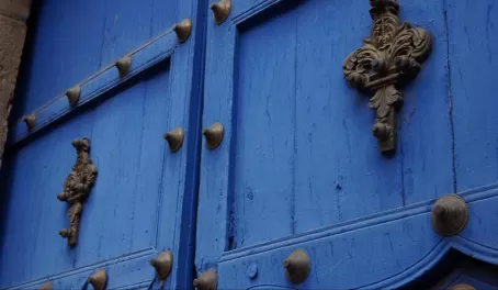 Saw this color blue many places.  Beautiful doors