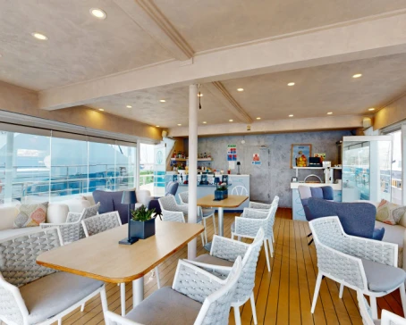 Upper Deck Lounge Area and Bar