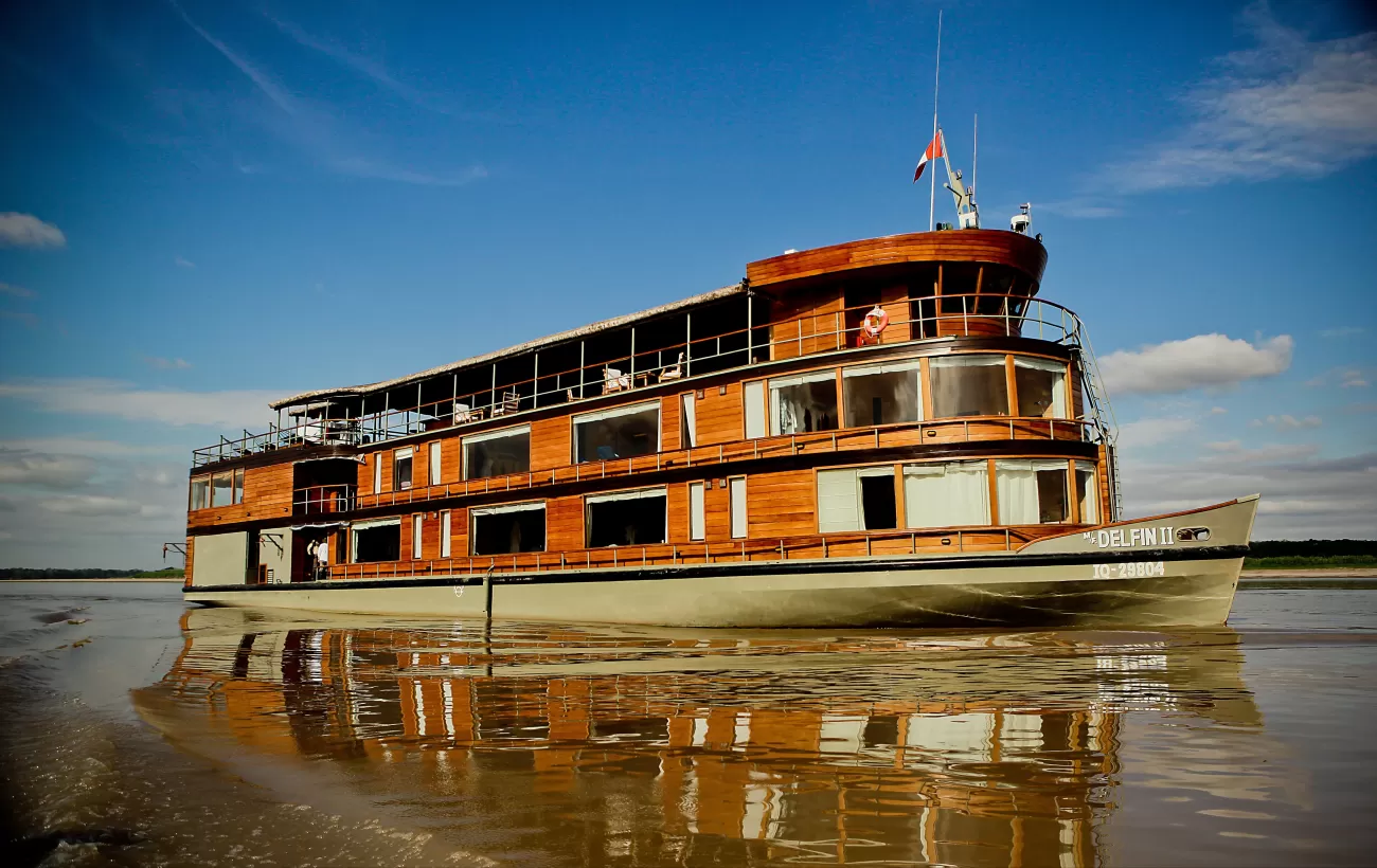 The Delfin II cruises the Upper Amazon in style