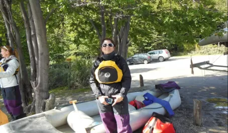 Getting ready for the kayak ride