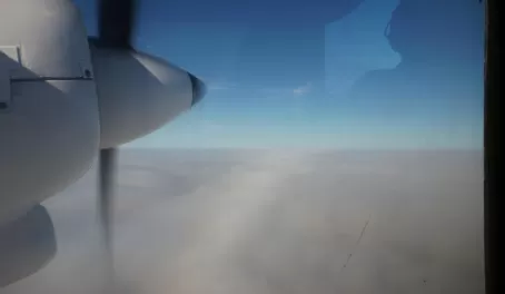 view from above the clouds